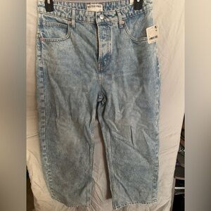 We The Free Deep Trance Mid Rise Dropped Boyfriend Light Blue Jeans